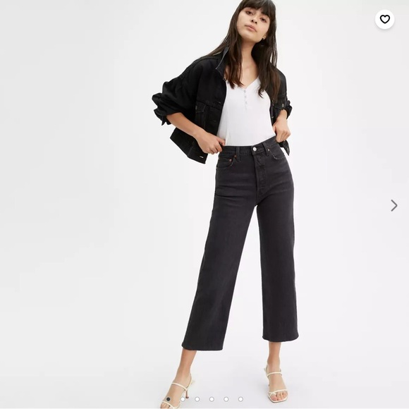 Levi's Denim - Levi’s Ribcage Straight Ankle Women’s Jeans, black, size 29